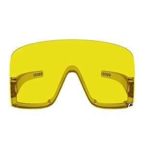 NEW GUCCI SHIELD OVERSIZED SUNGLASSES GG1631S 009 YELLOW GUCCI EYEWEAR